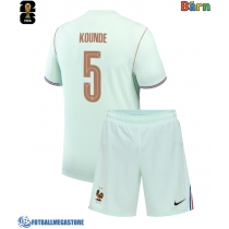 Fotballdrakt Barn Frankrike Jules Kounde #5 Bortedraktsett VM 2026 Kortermet (+ Korte bukser)